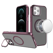 For iPhone 12 Pro Max Case Aluminum Lens Cover Magnetic Circle + Tempered Glass
