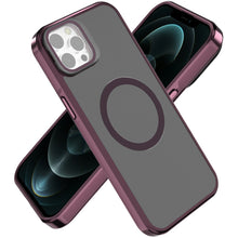 For iPhone 12 Pro Max Case Aluminum Lens Cover Magnetic Circle + Tempered Glass