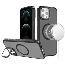 For iPhone 12 Pro Max Case Aluminum Lens Cover Magnetic Circle + Tempered Glass