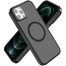 For iPhone 12 Pro Max Case Aluminum Lens Cover Magnetic Circle + Tempered Glass