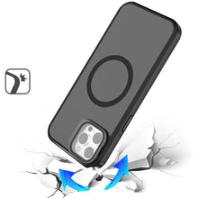 For iPhone 12 Pro Max Case Aluminum Lens Cover Magnetic Circle + Tempered Glass