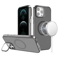 For iPhone 12 Pro Max Case Aluminum Lens Cover Magnetic Circle + Tempered Glass