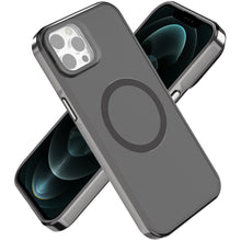 For iPhone 12 Pro Max Case Aluminum Lens Cover Magnetic Circle + Tempered Glass