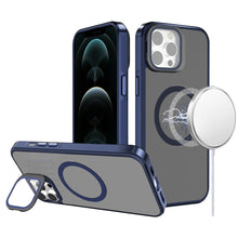 For iPhone 12 Pro Max Case Aluminum Lens Cover Magnetic Circle + Tempered Glass