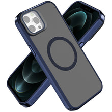 For iPhone 12 Pro Max Case Aluminum Lens Cover Magnetic Circle + Tempered Glass
