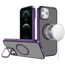 For iPhone 12 Pro Max Case Aluminum Lens Cover Magnetic Circle + Tempered Glass