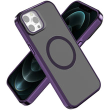 For iPhone 12 Pro Max Case Aluminum Lens Cover Magnetic Circle + Tempered Glass