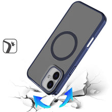 For iPhone 16 6.1inch Case Aluminum Lens Cover Magnetic Circle + Tempered Glass