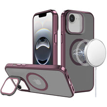 For iPhone 16e Case Aluminum Frame Magnetic Circle Lens Cover + Tempered Glass