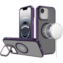 For iPhone 16e Case Aluminum Frame Magnetic Circle Lens Cover + Tempered Glass
