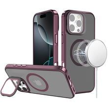 For iPhone 16 Pro 6.3in Case Aluminum Lens Cover Magnetic Circle +Tempered Glass