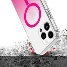 For iPhone 14 PRO MAX Case Magnetic Ring Gradient Color Fading Rugged Cover