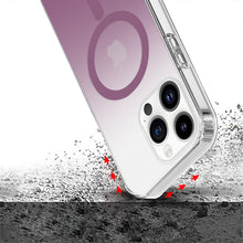 For iPhone 14 PRO MAX Case Magnetic Ring Gradient Color Fading Rugged Cover