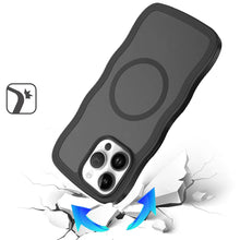 For iPhone 13 Pro Max Case Wavy Side Grip with Magnetic Circle Phone Cover