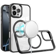 For iPhone 16 PRO MAX Case Magnetic Circle with Metal Buttons + Tempered Glass