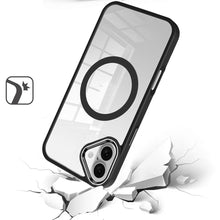 For iPhone 16 Plus 6.7in Case Magnetic Circle with Metal Buttons +Tempered Glass