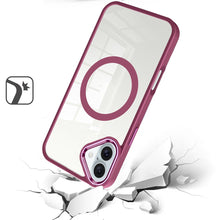 For iPhone 16 Plus 6.7in Case Magnetic Circle with Metal Buttons +Tempered Glass