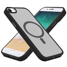 For iPhone 16e Case Thick Magnetic Circle with Metal Buttons + Tempered Glass