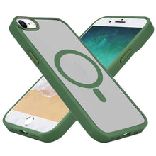 For iPhone 16e Case Thick Magnetic Circle with Metal Buttons + Tempered Glass