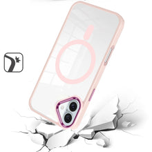 For iPhone 16 6.1inch Case Magnetic Circle with Metal Buttons + Tempered Glass