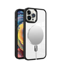 For iPhone 12/12 Pro Case Magnetic Ring Hybrid Metal Buttons + Tempered Glass