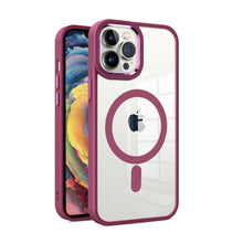 For iPhone 11 6.1 in. Case Magnetic Circle with Metal Buttons + Tempered Glass