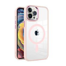 For iPhone 14 Case Magnetic Ring Hybrid Phone Cover with Metal Buttons