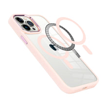 For iPhone 15 Case Magnetic Circle Cover with Metal Buttons + 2 Tempered Glass