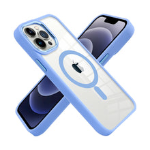 For iPhone 15 Case Magnetic Circle Cover with Metal Buttons + 2 Tempered Glass