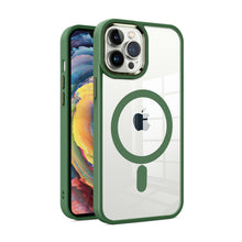 For iPhone 14 Case Magnetic Ring Hybrid Phone Cover with Metal Buttons