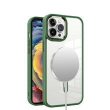 For iPhone 11 6.1 in. Case Magnetic Circle with Metal Buttons + Tempered Glass