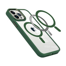 For iPhone 14 Case Magnetic Ring Hybrid Phone Cover with Metal Buttons