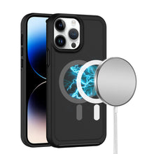 For iPhone 12 Pro Max Case Shock-absorbent Magnetic Circle Cover +Tempered Glass