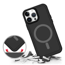 For iPhone 12 Pro Max Case Shock-absorbent Magnetic Circle Cover +Tempered Glass