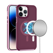 For iPhone 11 6.1 in. Case Shock-absorbent Magnetic Circle Cover +Tempered Glass