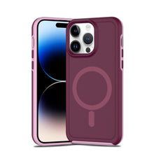 For iPhone 13/14 Case Shock-absorbent Magnetic Circle Cover + Tempered Glass