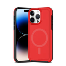 For iPhone 12 Pro Max Case Shock-absorbent Magnetic Circle Cover +Tempered Glass
