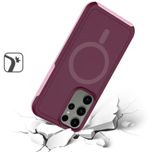 For Samsung S23 Ultra Case Magnetic Circle Dual Layer Shock absorbent Cover