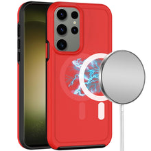 For Samsung S23 Case Magnetic Circle Dual Layer Shock absorbent Phone Cover