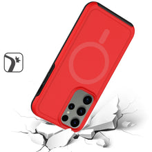 For Samsung S23 Ultra Case Magnetic Circle Dual Layer Shock absorbent Cover