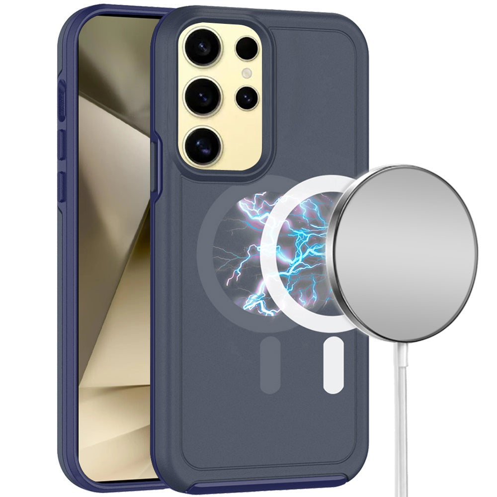 For Samsung Galaxy S24+ Plus Case Shock-absorbent Magnetic Charging Hybrid Cover