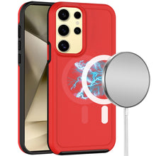 For Samsung Galaxy S24 Ultra Case Shock-absorbent Magnetic Charging Hybrid Cover
