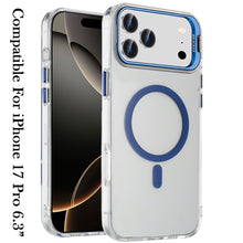 For iPhone 17 PRO Case Metallic Camera Stand w/ Magnetic Circle + Tempered Glass