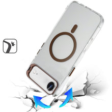 For iPhone Air Case Metallic Camera Stand with Magnetic Circle + Tempered Glass