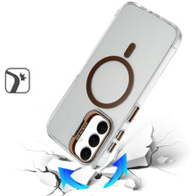 For Samsung S25 FE Case Metallic Camera Stand Magnetic Circle + Tempered Glass