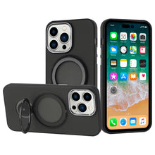 For iPhone 11 6.1 in. Case Magnetic Ring 360 degree Ring Stand + Tempered Glass