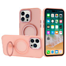 For iPhone 12/12 Pro Case Frosted Magnetic Ring 360 degree Stand +Tempered Glass