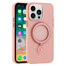 For iPhone 12/12 Pro Case Frosted Magnetic Ring 360 degree Stand +Tempered Glass