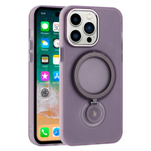 For iPhone 12/12 Pro Case Frosted Magnetic Ring 360 degree Stand +Tempered Glass