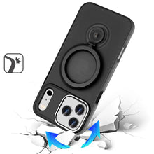 For iPhone 17 PRO Case Translucent Magnetic Circle 360 Stand + Tempered Glass